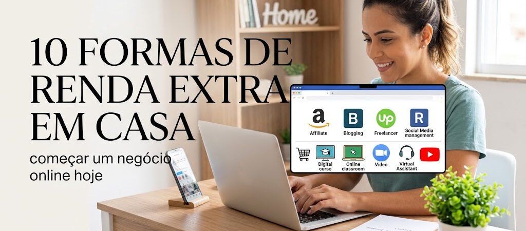 10 formas de renda extra para trabalhar em casa e começar um negócio online